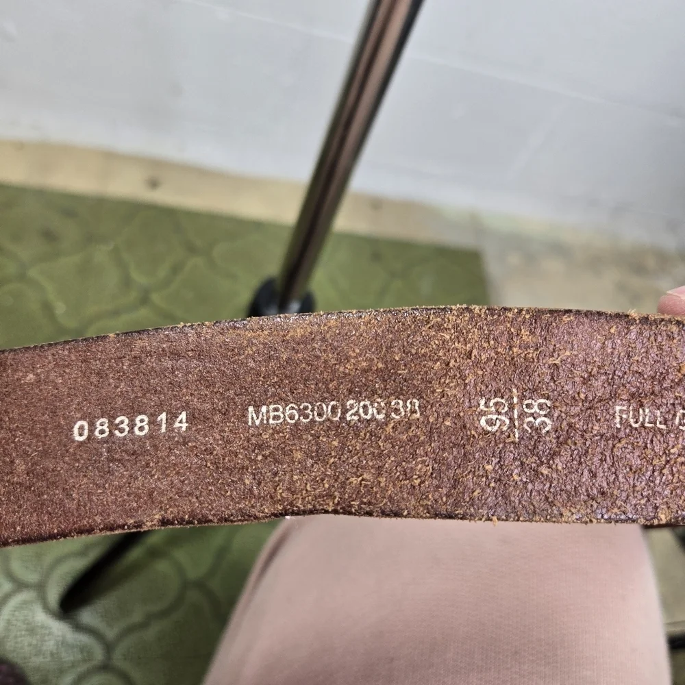 Vtg y2k fossil brown leather grunge mens belt